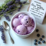 blueberry waffle ice cream in container
