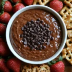 Brownie batter dip with dippers in Tasty Recipe Card layout