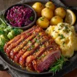Corned beef Instant Pot recipe card final shot